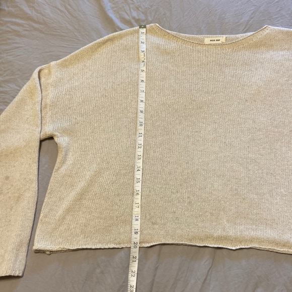 Mod Ref Presley Long Sleeve Sweater Linen Blend sz L - Picture 3 of 4